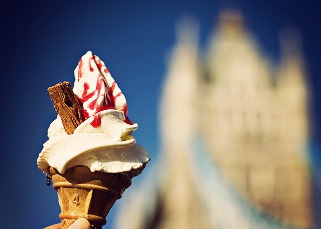 Hagyományos, hőre olvadó fagylalt Londonban. kép: Jlhopgood