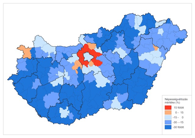 népességváltozás 2011-2051