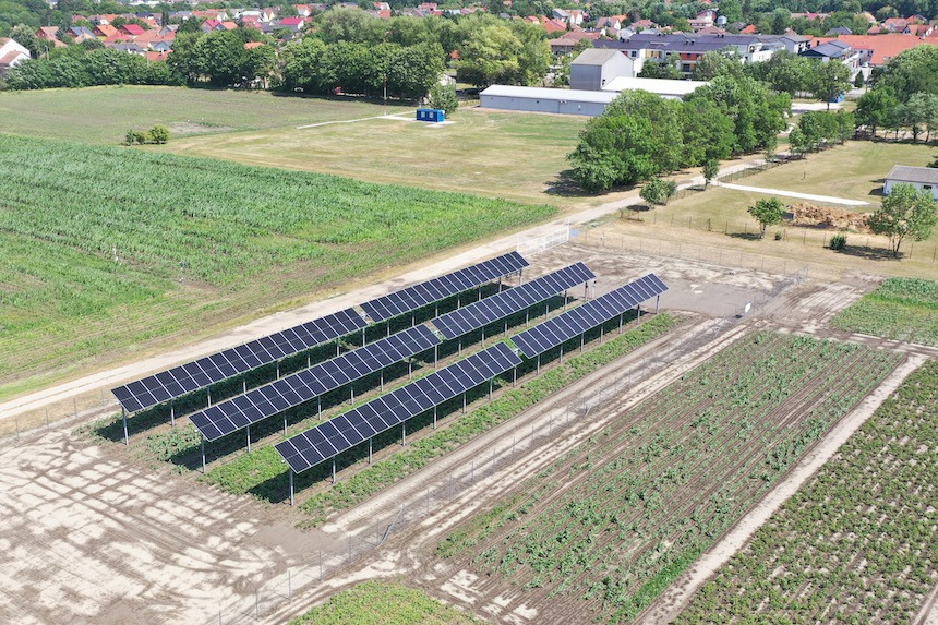 Így néz ki az Oasis-projekt a magasból, egy drón szemével. (Fotó: Horváth Koppány/Széchenyi István Egyetem)